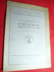 Vasile Parvan- Consideratiuni asupra unor nume de Rauri Daco-Scitice - Ed.1923 foto