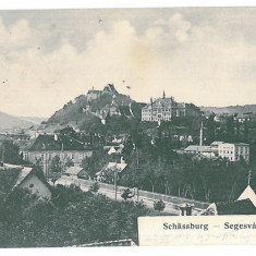 3150 - SIGHISOARA, Mures, Panorama, Romania - old postcard - used - 1917