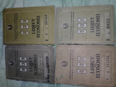 Carnet CEC LIBRET DE economii cu dobanda si castiguri,lot 4 cecuri vechi,T.GRAT foto