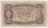 NORVEGIA 10 KRONER 1941 F