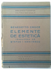 Elemente de estetica, Benedetto Croce, 1922 foto