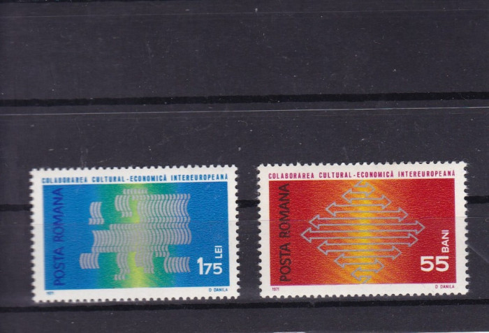 ROMANIA 1971 LP 762 COLABORAREA CULTURAL-ECONOMICA SERIE MNH