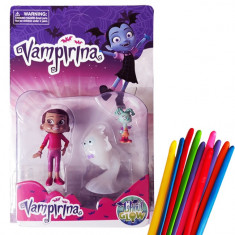 Set 3 figurine Vampirina, Poppy, Demi + 10 baloane modelaj multicolore cadou foto