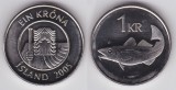 !!! ISLANDA - 1 KRONA 2011 - KM 27 a - AUNC, Europa