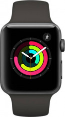 Apple Watch Series 3 MQL12 42mm Aluminium Grey Plastic Sport Band Black (LL-A) (190198509598) - USA Spec with warranty foto