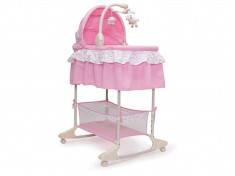 Leagan cu landou 3 in 1 Moni Bassinet Nap Pink foto