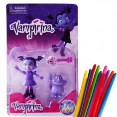 Set 3 figurine Disney Vampirina si Gregoria + set 10 baloane modelaj cadou foto