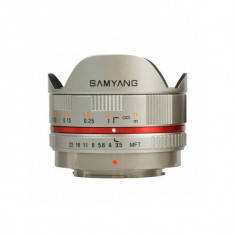 Obiectiv Samyang 7.5mm 1:3.5 UMC Fisheye MFT Silver montura Micro Four Thirds foto