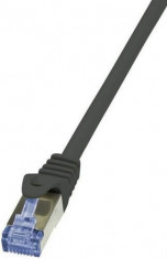 Cablu S/FTP LogiLick CQ3053S, Patchcord, CAT.6a, 2m (Negru) foto