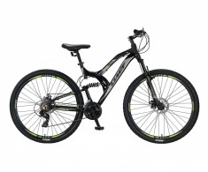 Bicicleta MTB Full Suspensie Umit Kratos Cadru 18&amp;quot; , 21 Viteze Culoare Negru/VerPB Cod:2755100000 foto