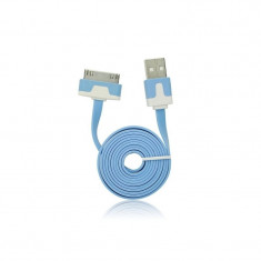 Cablu Date APPLE iPhone 4 Plat - 1 Metru (Albastru) foto