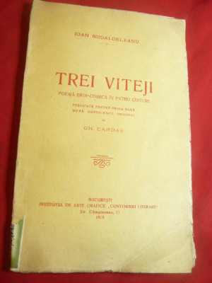 Ioan Budai-Deleanu - Trei Viteji -1928-vol.intocmit de Gh.Cardas dupa Manuscris foto