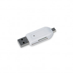 Adaptor OTG USB 2.0 - MicroUSB &amp;amp; Reader Card SD &amp;amp; Micro SD foto