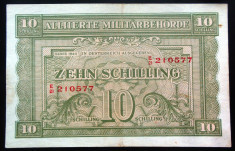 Bancnota MILITARA NAZISTA 10 SCHILLING - AUSTRIA, anul 1944 * Cod 555 - RARA! foto