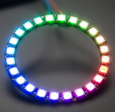 Inel cu 24 LED-uri RGB WS2812 (v.64) foto