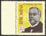 Cumpara ieftin EROARE ROMANIA --ANGHEL SALIGNY---1961 --MNH - oblica intre cifrele 8 si 5