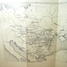 Harta - Expansiunea Getica in Europa Centrala si Sud-Estica in Mileniul I ien