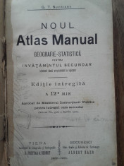 NOUL ATLAS MANUAL,1903, HARTI ROMANIA,MACEDONIA... foto
