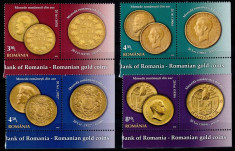 Romania 2013, LP 1989 b, Monede de aur, seria cu vinieta, MNH! LP 25,25 lei foto