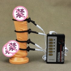 Electrostimulator Muscular Penis Shock Therapy Electro Sex Kit Masaj Cockring x4 foto