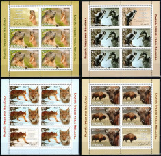 Romania 2013, LP 2003 b, Fauna din Romania, minicoli de 5+1, MNH! LP 137,80 lei foto