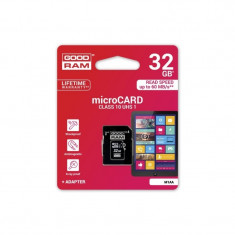 Card MicroSD 32GB + Adaptor Clasa 10 GoodRam foto