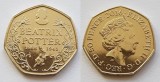 MAREA BRITANIE █ MONEDE COMEMORATIV █ 50 Pence 2016 █ 150 ANI BEATRIX POTTER UNC, Africa