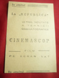Reclama la Cinema Republica ,cu Program Pronosport nr.30 1956