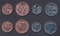 MAREA BRITANIE █ SET DE MONEDE █ 1+2+5+10 Pence 2015 █ 4th portrait █ UNC