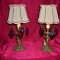Set veioze sculpturale bronz, amorasi, Baroc Victorian, sec 19