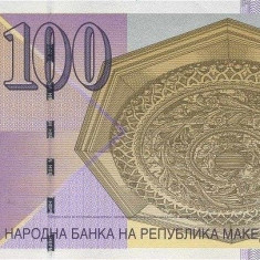 MACEDONIA █ bancnota █ 100 Denari █ 6. 2007 █ P-16h █ UNC █ necirculata