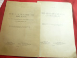 2 Studii despre Gramatica Limbii Romane de J.Byck 1935 ,dedicatie si autograf