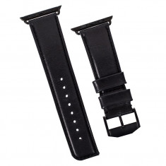 Curea de piele Case-Mate Signature pentru Apple Watch 42mm, Black foto