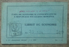 Tichet Libret de economii// 1973 foto