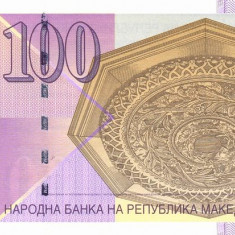 MACEDONIA █ bancnota █ 100 Denari █ 2009 █ P-16j █ UNC █ necirculata