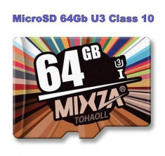 Micro SD 64GB UHS-I U3 45mb/s Class 10 High-speed interfa?a de mare viteza foto