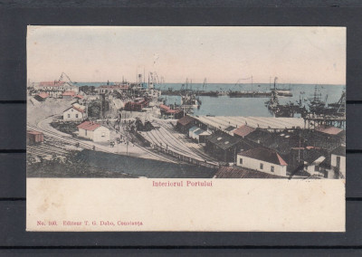 CONSTANTA INTERIORUL PORTULUI CIRCULATA 1906 EDITURA T.G. DABO CONSTANTA foto