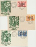 Romania Exil 1957 set 3 plicuri FDC sursarj Stefan cel Mare perechi nedant., Romania de la 1950, Istorie