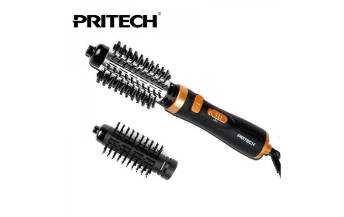 Perie rotativa profesionala, cu aer cald si 2 capete interschimbabile - Pritech HS737 foto mare Perie rotativa profesionala, cu aer cald si 2 capete interschimbabile - Pritech HS737 foto mare
