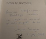 CARTE CU DEDICATIE SI AUTOGRAFUL AUTORULUI - M.L. CRISTESCU - Tutun de Macedonia