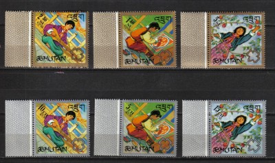 BHUTAN MI. 161-166 MNH foto