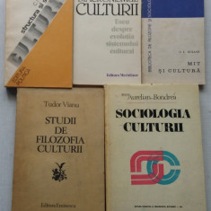 Lot 5 Carti Despre Cultura - Sensul, Filozofia, Diacronismul Sociologia Culturii