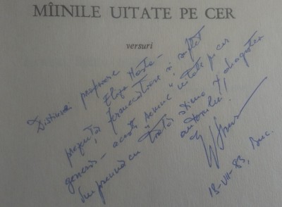 CARTE CU DEDICATIE SI AUTOGRAFUL AUTORULUI - G.V. STOENESCU - Miinile uitate ,,, foto