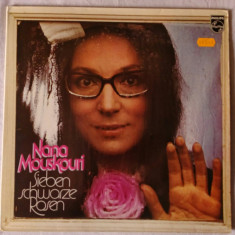 LP Nana Mouskouri ‎– Sieben Schwarze Rosen