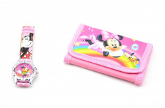 Set ceas pentru copii cu portofel cu Minnie Mouse M3017 foto