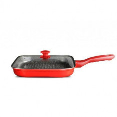 Tigaie grill cu capac Heinner Home Chef Aluminiu 28 x 4 cm Rosu foto