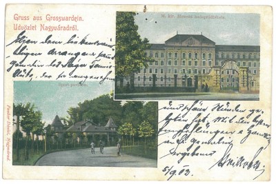 2556 - ORADEA, Litho, Romania - old postcard - used - 1902 foto