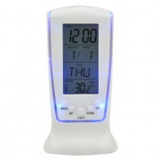 Ceas cu alarma si termometru digital DS-510, LED foto