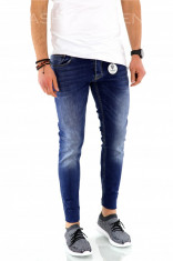 Blugi barbati conici skinny casual - COLECTIE NOUA - 9971 D5-4 foto