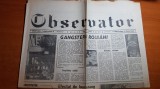 Ziarul observator 30 iunie 1990 - articolul &quot; gangsteri romani &quot;